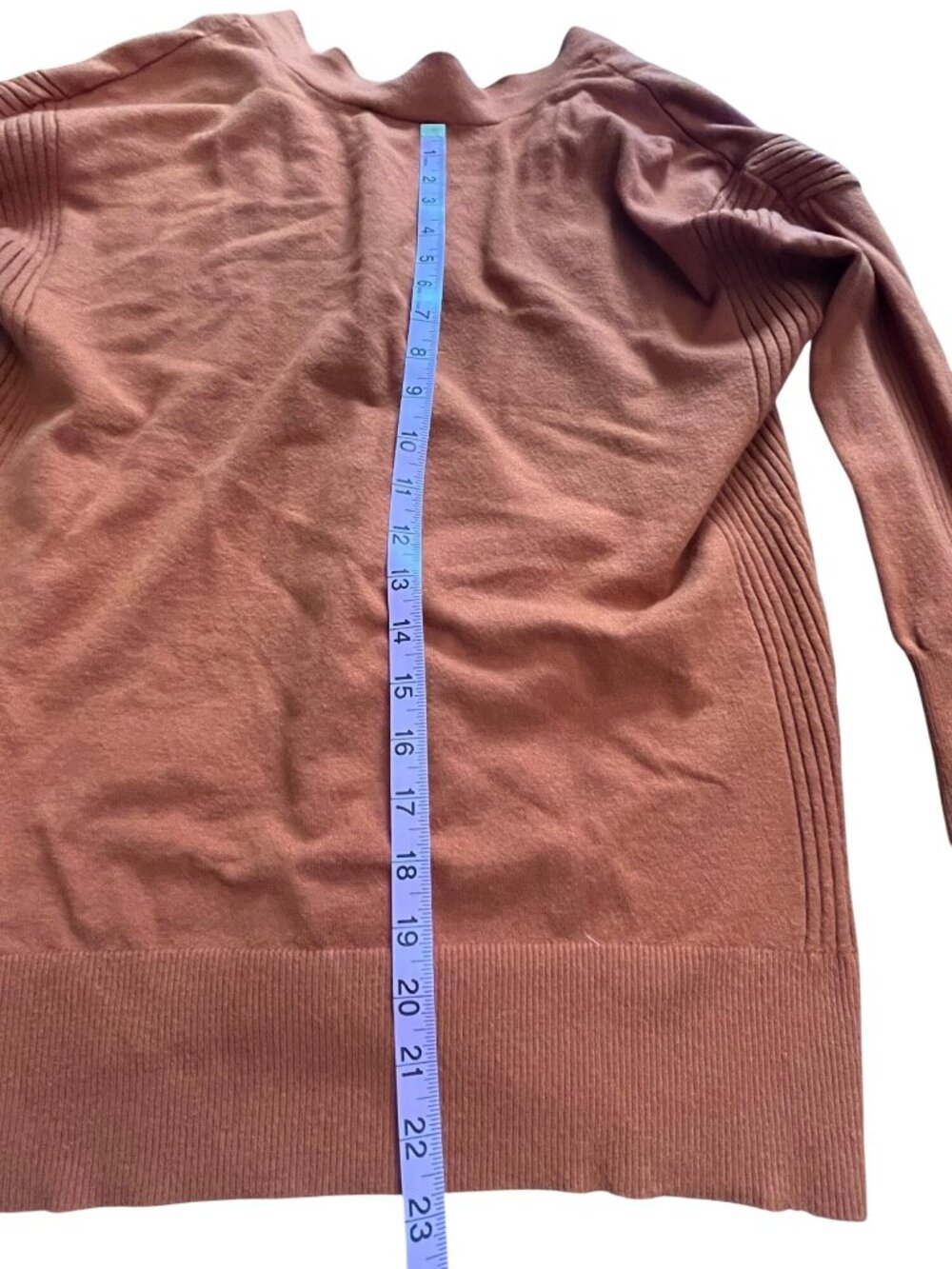 Burnt Orange Button Front Cardigan Cottagecore Cozy Sweater Womens Small Cyrus - Picture 7 of 9